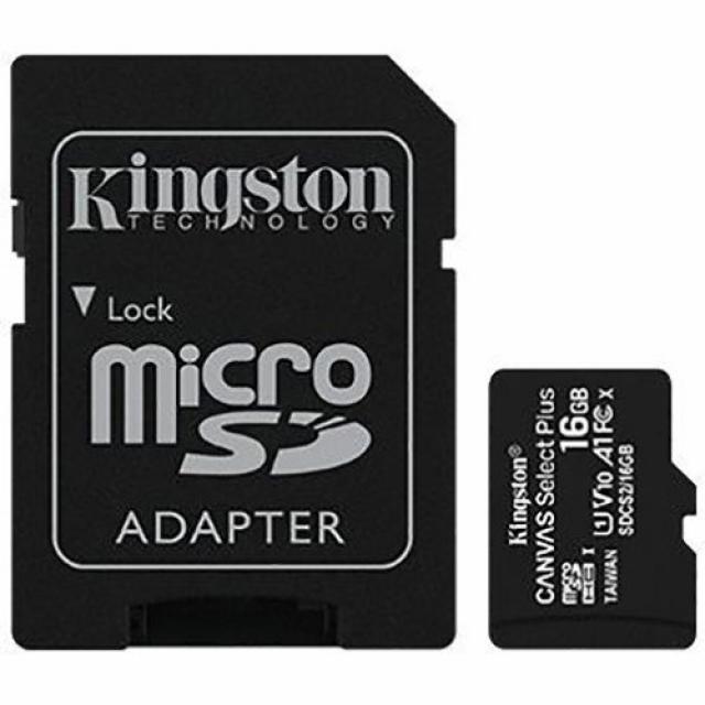 USB memorije i Memorijske kartice - Kingston 16GB MicroSDHC Class10, Canvas Select Plus up to 100MB/s read with SD adapters - Avalon ltd